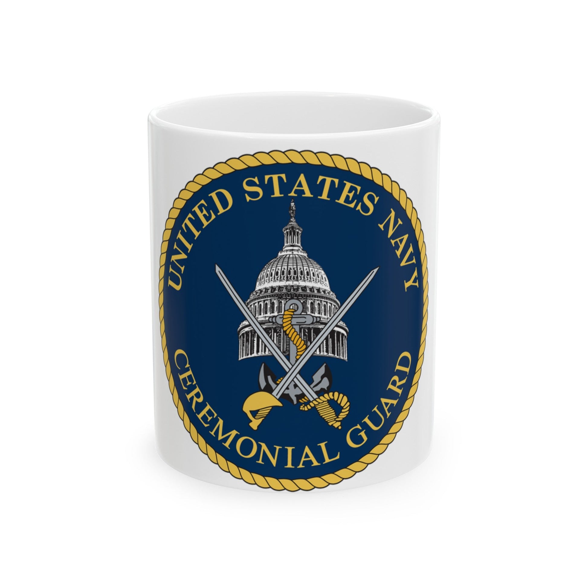 Ceremonial Guard (U.S. Navy) White Coffee Mug-11oz-The Sticker Space