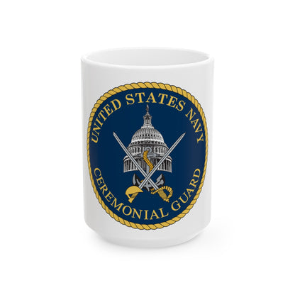 Ceremonial Guard (U.S. Navy) White Coffee Mug-15oz-The Sticker Space
