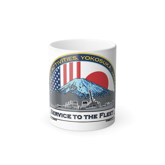 CFAY Fleet Activities Yokosuka Glass (U.S. Navy) Color Changing Mug 11oz-11oz-The Sticker Space