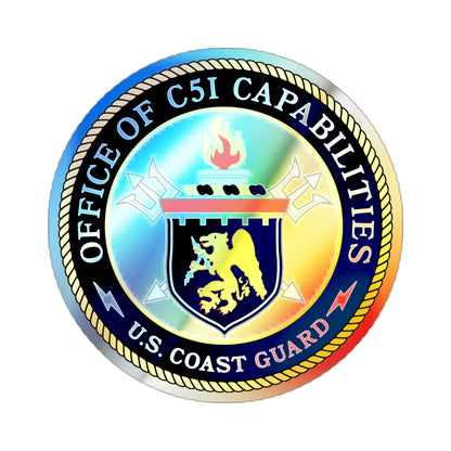 CG 761 Office of C5I Capabilities (U.S. Coast Guard) Holographic STICKER Die-Cut Vinyl Decal-2 Inch-The Sticker Space