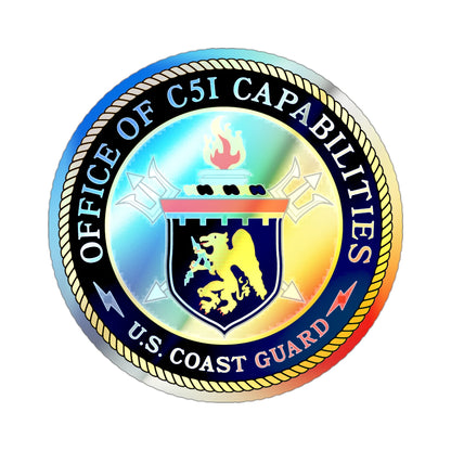 CG 761 Office of C5I Capabilities (U.S. Coast Guard) Holographic STICKER Die-Cut Vinyl Decal-3 Inch-The Sticker Space