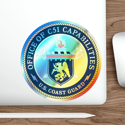 CG 761 Office of C5I Capabilities (U.S. Coast Guard) Holographic STICKER Die-Cut Vinyl Decal-The Sticker Space