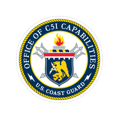 CG 761 Office of C5I Capabilities (U.S. Coast Guard) Transparent STICKER Die-Cut Vinyl Decal-3 Inch-The Sticker Space
