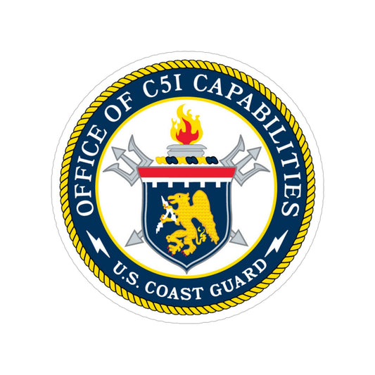 CG 761 Office of C5I Capabilities (U.S. Coast Guard) Transparent STICKER Die-Cut Vinyl Decal-6 Inch-The Sticker Space