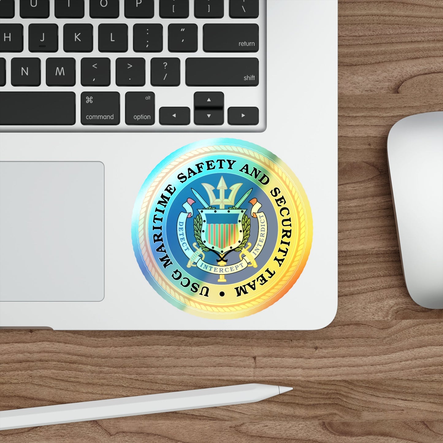 CG Maritime Safety & Security Team (U.S. Coast Guard) Holographic STICKER Die-Cut Vinyl Decal-The Sticker Space