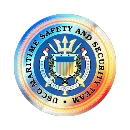 CG Maritime Safety & Security Team (U.S. Coast Guard) Holographic STICKER Die-Cut Vinyl Decal-2 Inch-The Sticker Space