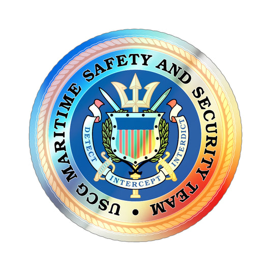 CG Maritime Safety & Security Team (U.S. Coast Guard) Holographic STICKER Die-Cut Vinyl Decal-6 Inch-The Sticker Space