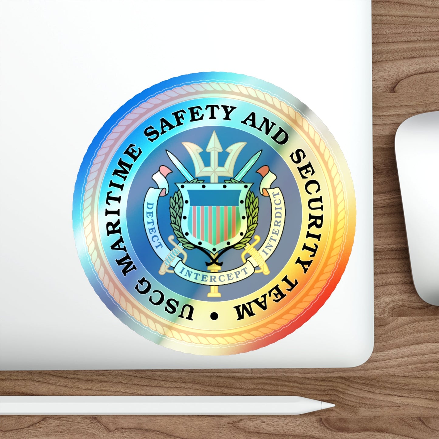 CG Maritime Safety & Security Team (U.S. Coast Guard) Holographic STICKER Die-Cut Vinyl Decal-The Sticker Space