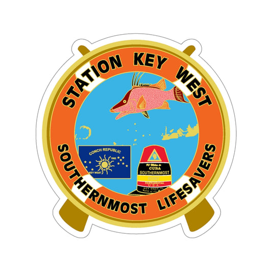 CG Station Key West (U.S. Coast Guard) STICKER Vinyl Die-Cut Decal-6 Inch-The Sticker Space