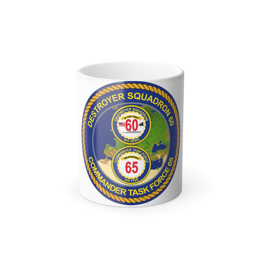CGLO DESRON 60 CTF 65 Destroyer Squadron 60 and Command Task Force 65 Rota Spain (U.S. Navy) Color Changing Mug 11oz-11oz-The Sticker Space