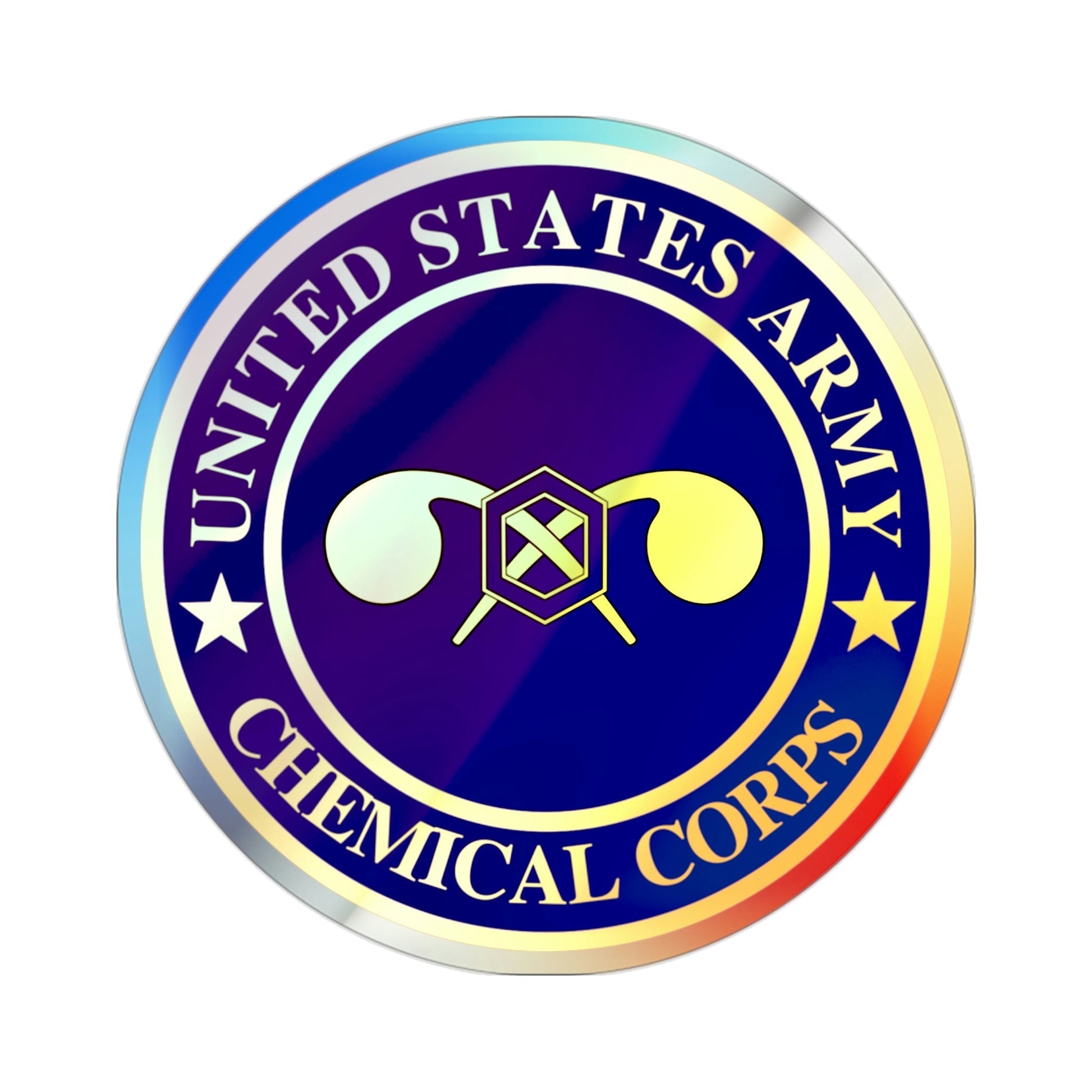 Chemical Corps (U.S. Army) Holographic STICKER Die-Cut Vinyl Decal-2 Inch-The Sticker Space