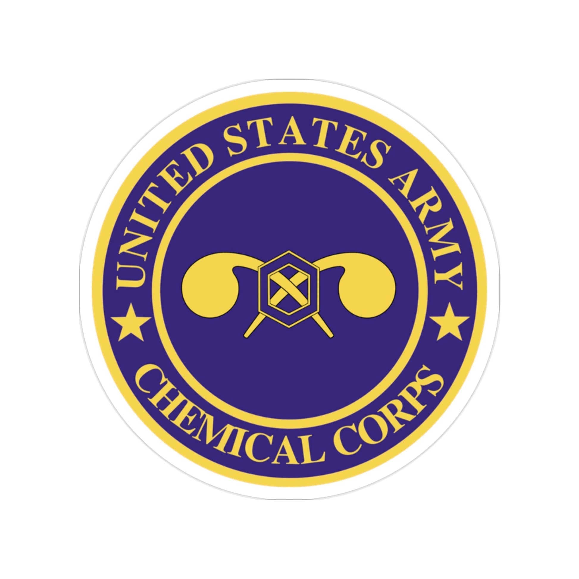 Chemical Corps (U.S. Army) Transparent STICKER Die-Cut Vinyl Decal-2 Inch-The Sticker Space