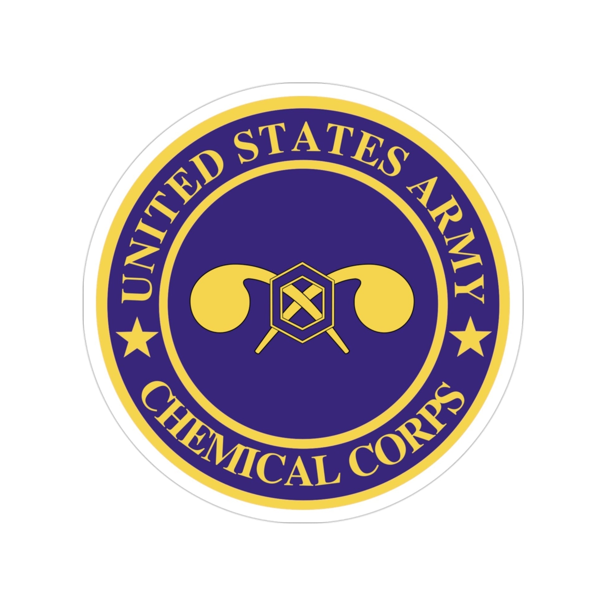 Chemical Corps (U.S. Army) Transparent STICKER Die-Cut Vinyl Decal-3 Inch-The Sticker Space
