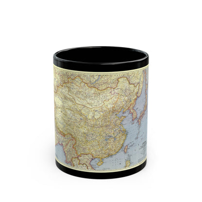 China (1945) (Map) Black Coffee Mug-11oz-The Sticker Space