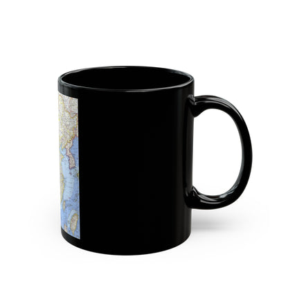 China (1964) (Map) Black Coffee Mug-The Sticker Space