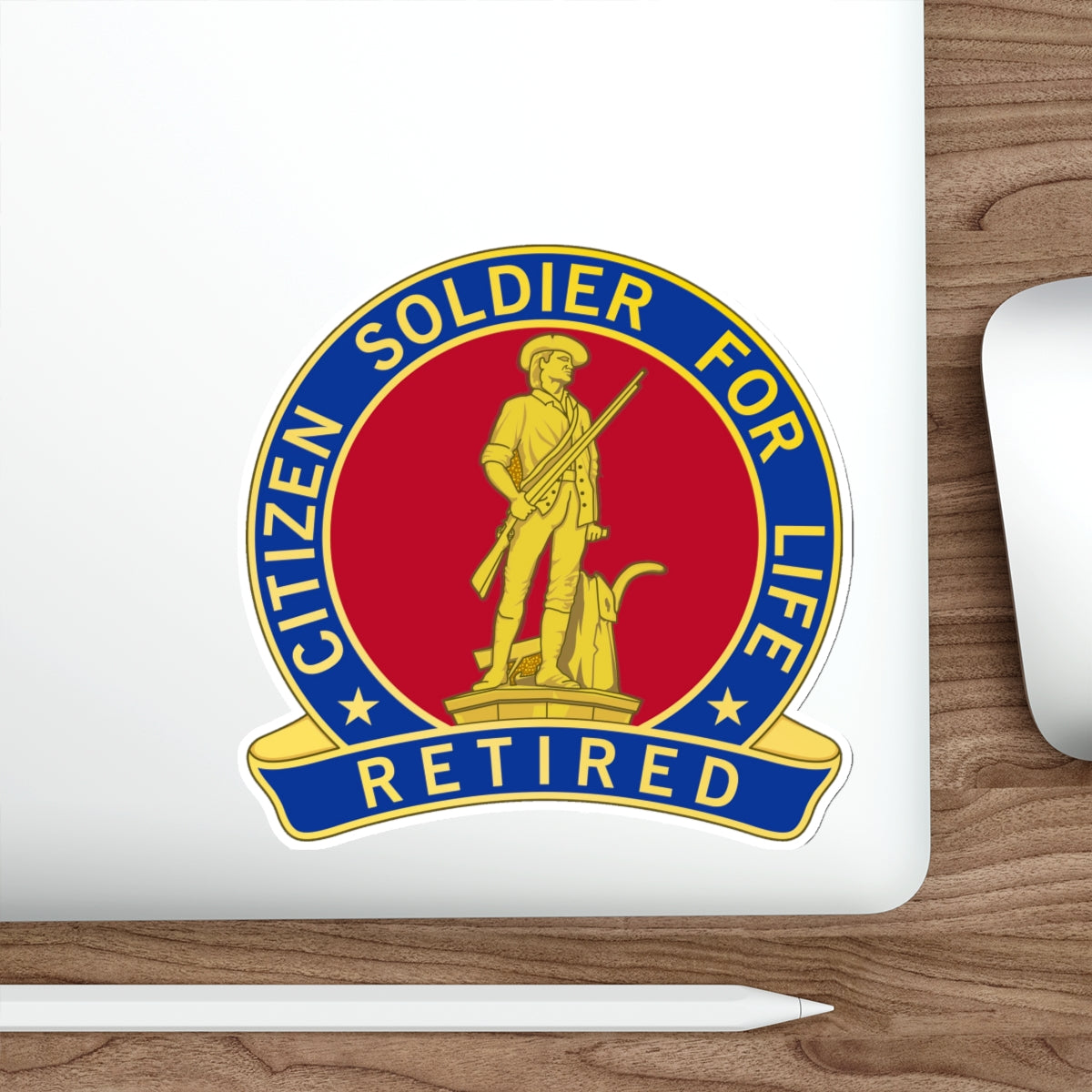 Citizen Soldier for Life, Retired Army National Guard (U.S. Army) STICKER Vinyl Die-Cut Decal-The Sticker Space