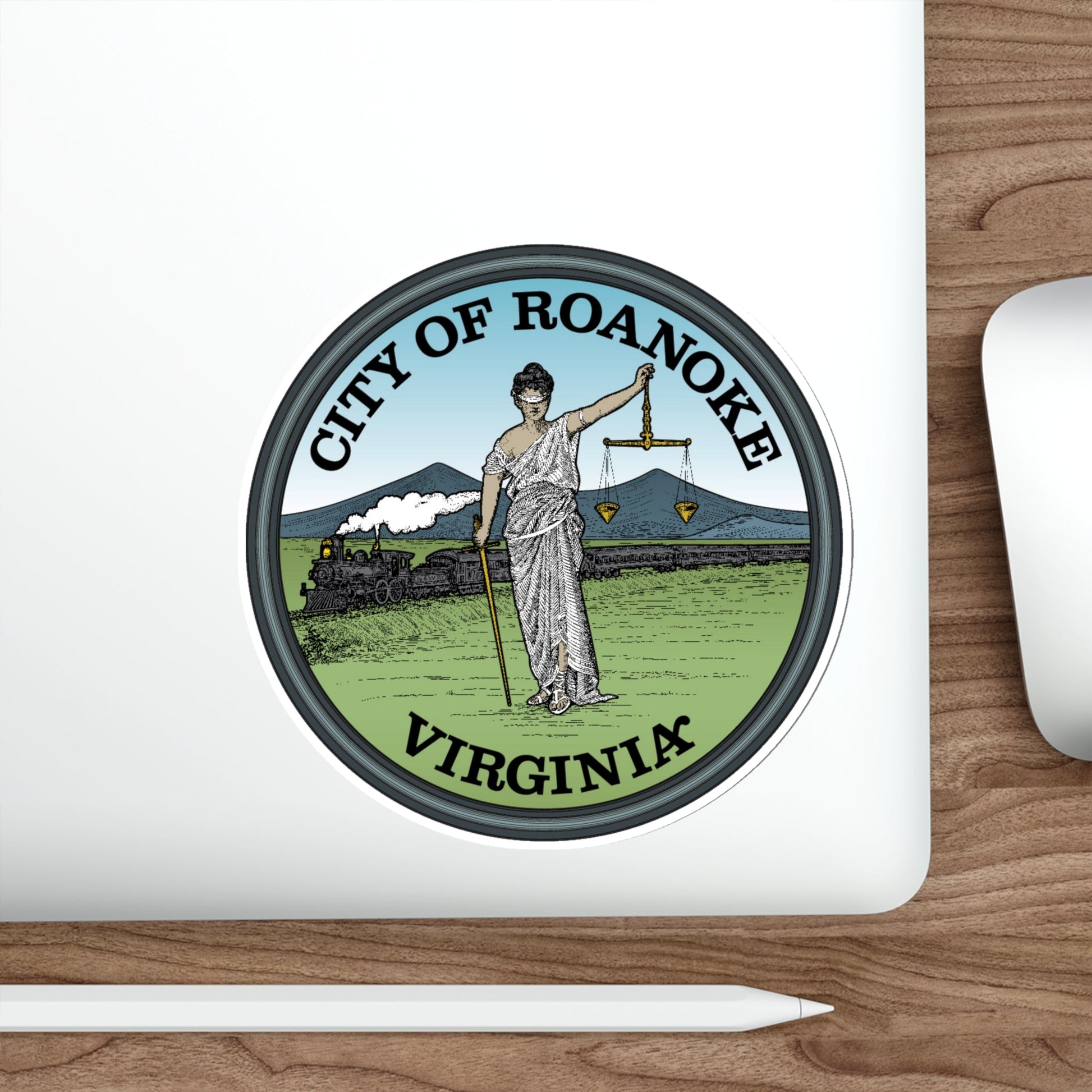 City Seal of Roanoke, VA USA STICKER Vinyl Die-Cut Decal-The Sticker Space