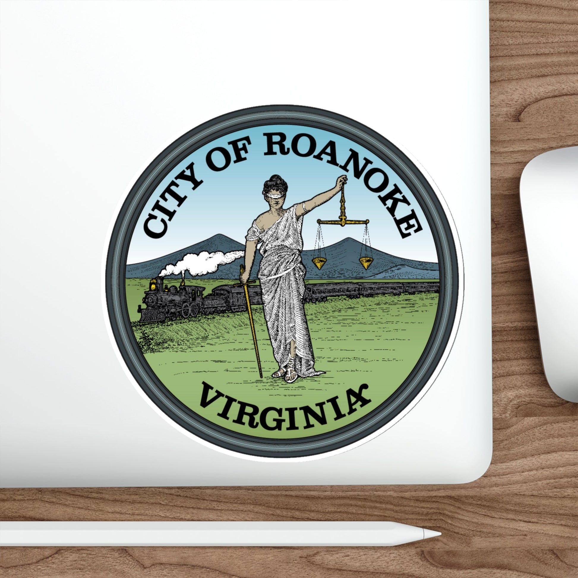 City Seal of Roanoke, VA USA STICKER Vinyl Die-Cut Decal-The Sticker Space
