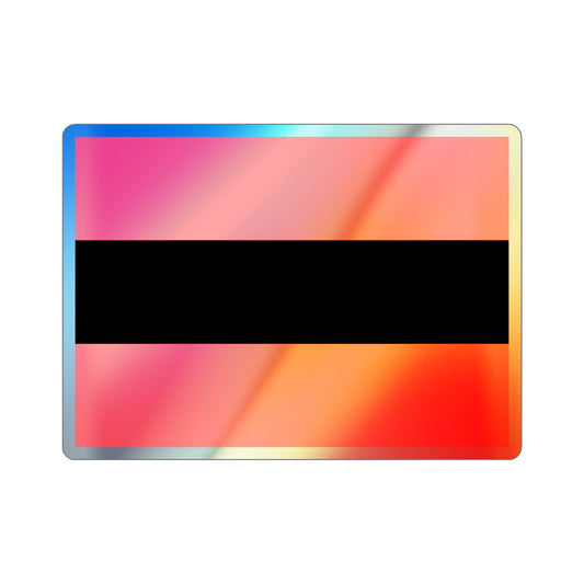 Civil Ensign of Albania Holographic STICKER Die-Cut Vinyl Decal-6 Inch-The Sticker Space