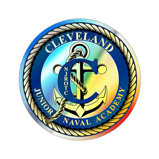 Cleveland Junior Naval Academy (U.S. Navy) Holographic STICKER Die-Cut Vinyl Decal-6 Inch-The Sticker Space