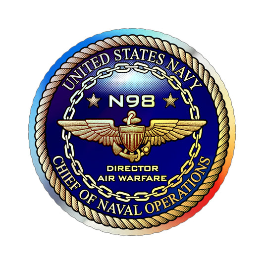 CNO Chief of Naval Operations N98 Dir Air Warfare (U.S. Navy) Holographic STICKER Die-Cut Vinyl Decal-6 Inch-The Sticker Space