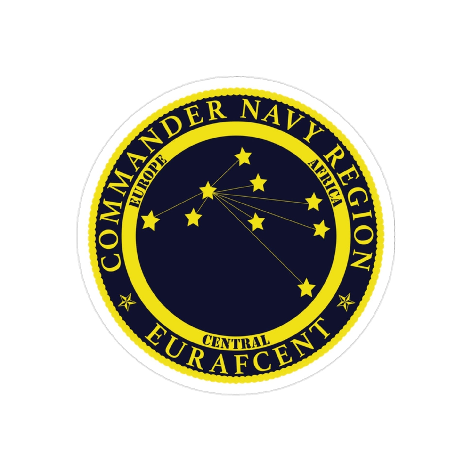 CNR EURAFCENT Commander Navy Region Europe Africa Central (U.S. Navy) Transparent STICKER Die-Cut Vinyl Decal-2 Inch-The Sticker Space