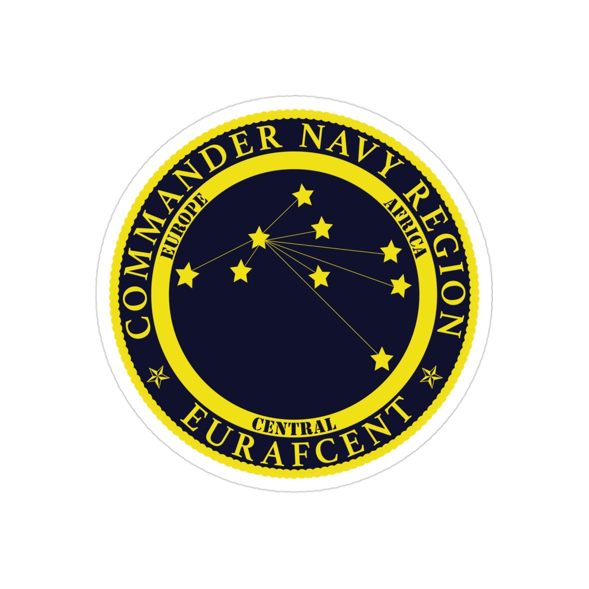 CNR EURAFCENT Commander Navy Region Europe Africa Central (U.S. Navy) Transparent STICKER Die-Cut Vinyl Decal-3 Inch-The Sticker Space