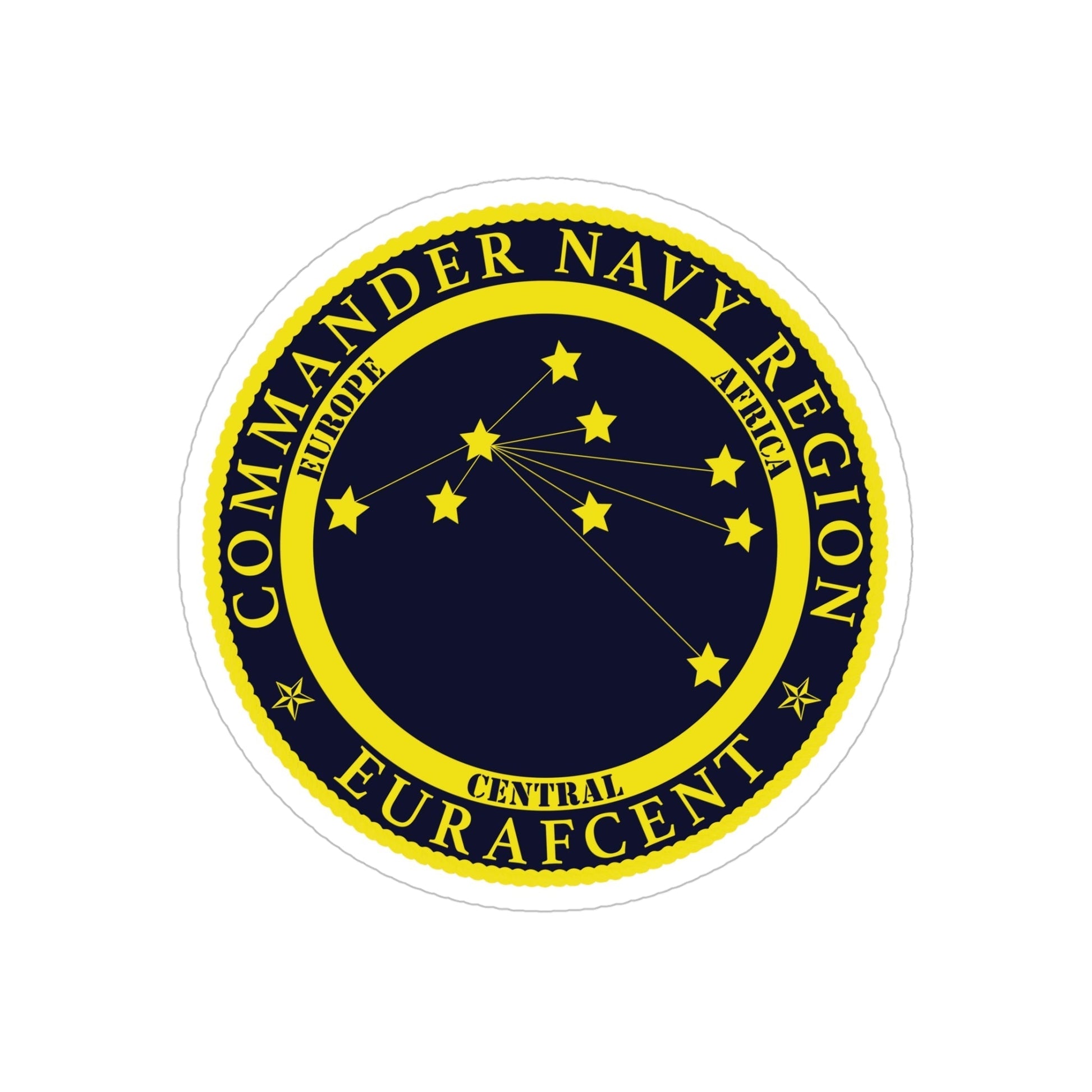 CNR EURAFCENT Commander Navy Region Europe Africa Central (U.S. Navy) Transparent STICKER Die-Cut Vinyl Decal-5 Inch-The Sticker Space