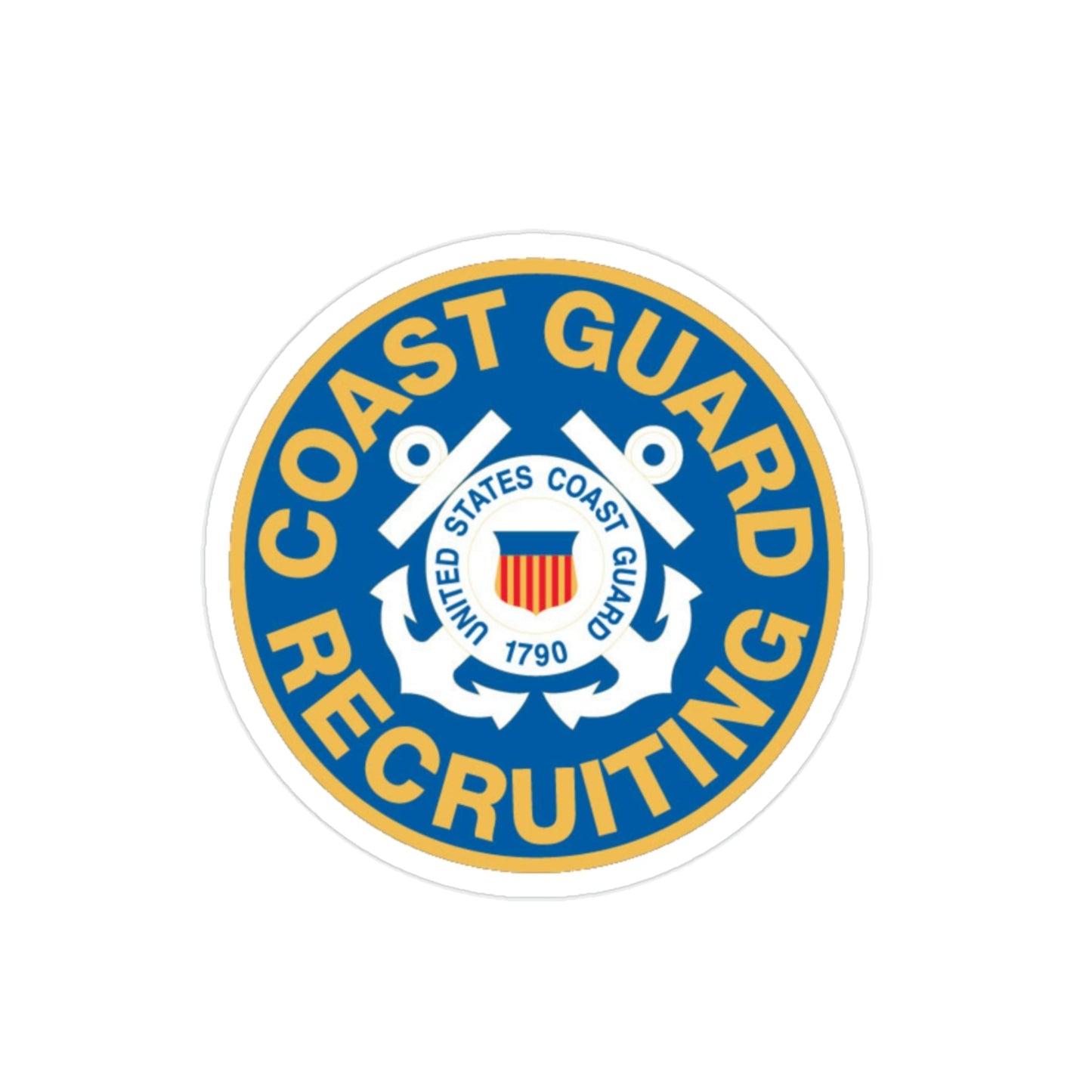 Coast Guard Recruiting (U.S. Coast Guard) Transparent STICKER Die-Cut Vinyl Decal-2 Inch-The Sticker Space