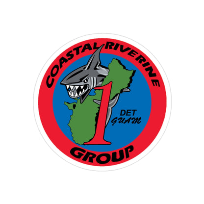 Coastal Riverine Group 1 Det Guam (U.S. Navy) Transparent STICKER Die-Cut Vinyl Decal-2 Inch-The Sticker Space