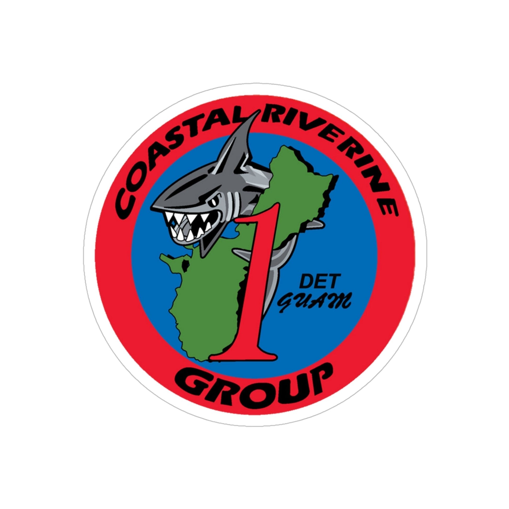 Coastal Riverine Group 1 Det Guam (U.S. Navy) Transparent STICKER Die-Cut Vinyl Decal-5 Inch-The Sticker Space