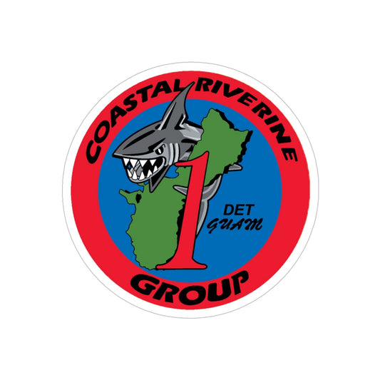 Coastal Riverine Group 1 Det Guam (U.S. Navy) Transparent STICKER Die-Cut Vinyl Decal-6 Inch-The Sticker Space