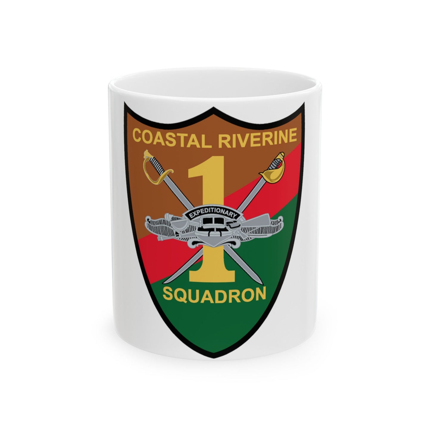 Coastal Riverine Squadron ONE (U.S. Navy) White Coffee Mug-11oz-The Sticker Space