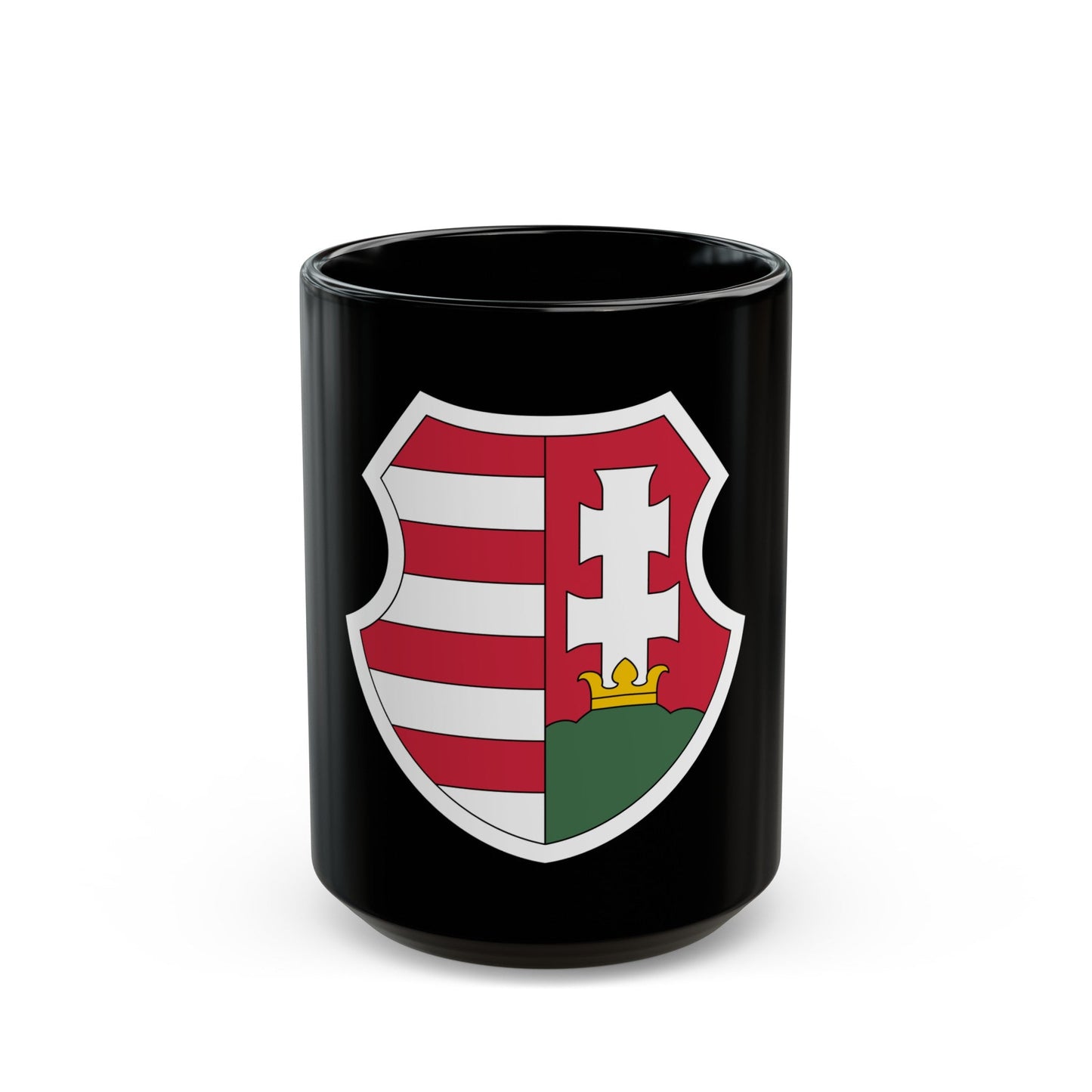 Coat of arms of Hungary (1946-1949, 1956-1957) - Black Coffee Mug-15oz-The Sticker Space