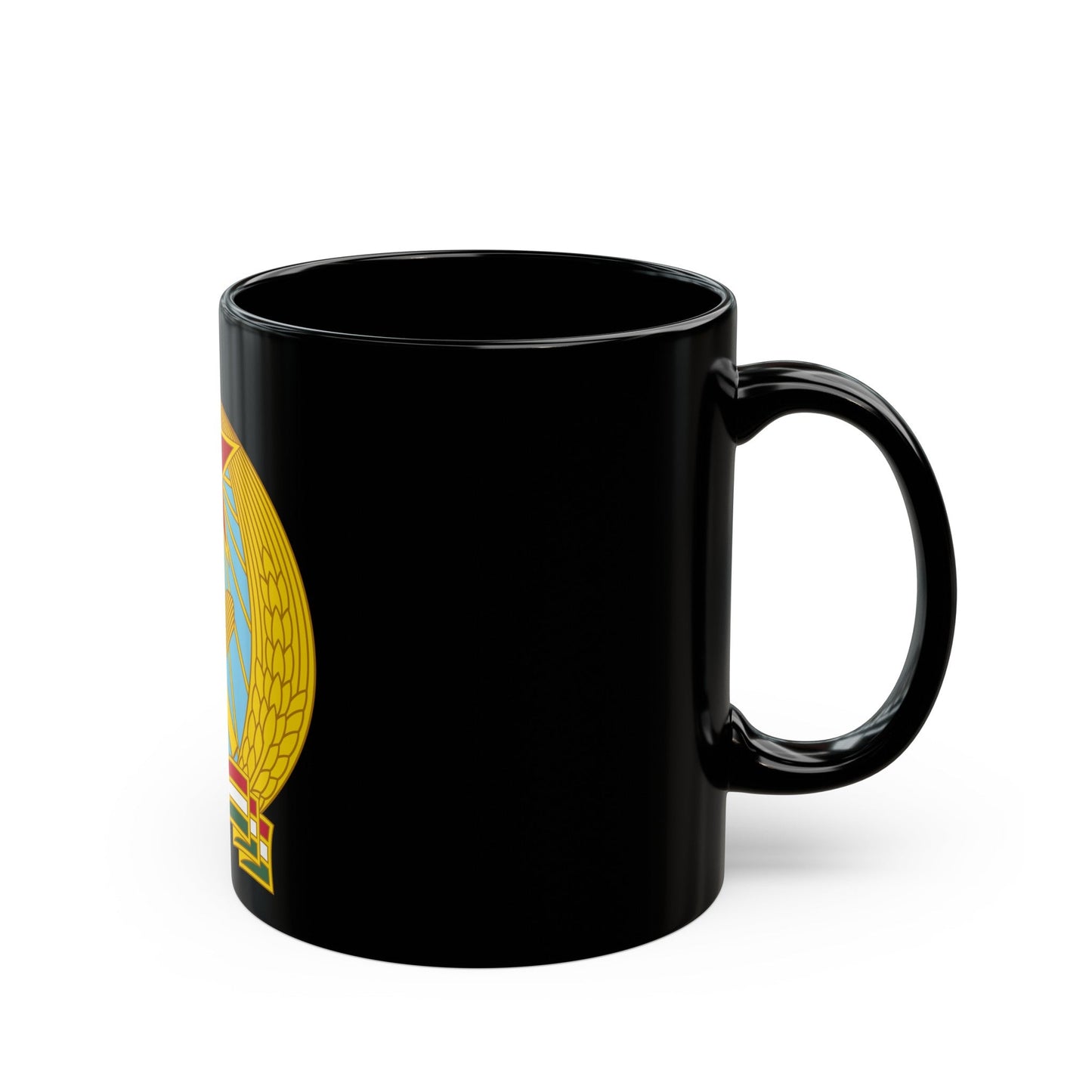 Coat of arms of Hungary (1949-1956) - Black Coffee Mug-The Sticker Space