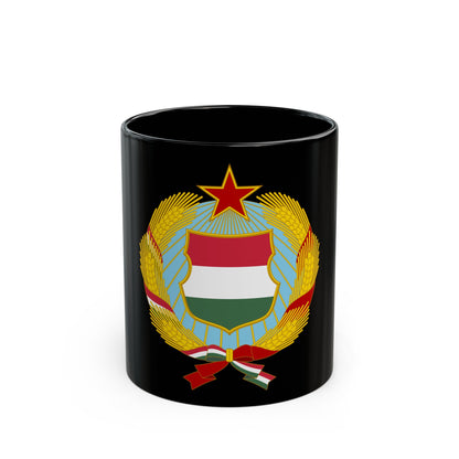 Coat of arms of Hungary (1957-1990) - Black Coffee Mug-11oz-The Sticker Space