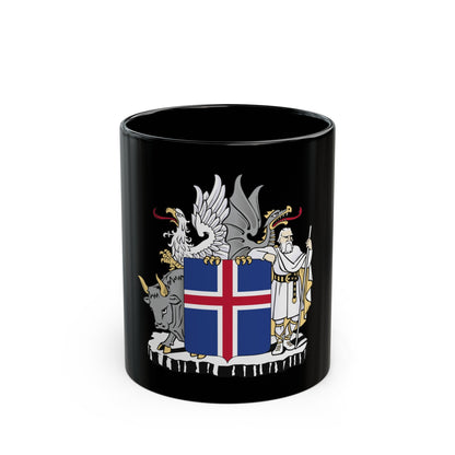 Coat of arms of Iceland - Black Coffee Mug-11oz-The Sticker Space