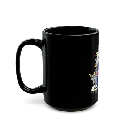 Coat of arms of Iceland - Black Coffee Mug-The Sticker Space