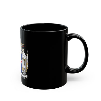 Coat of arms of Iceland - Black Coffee Mug-The Sticker Space