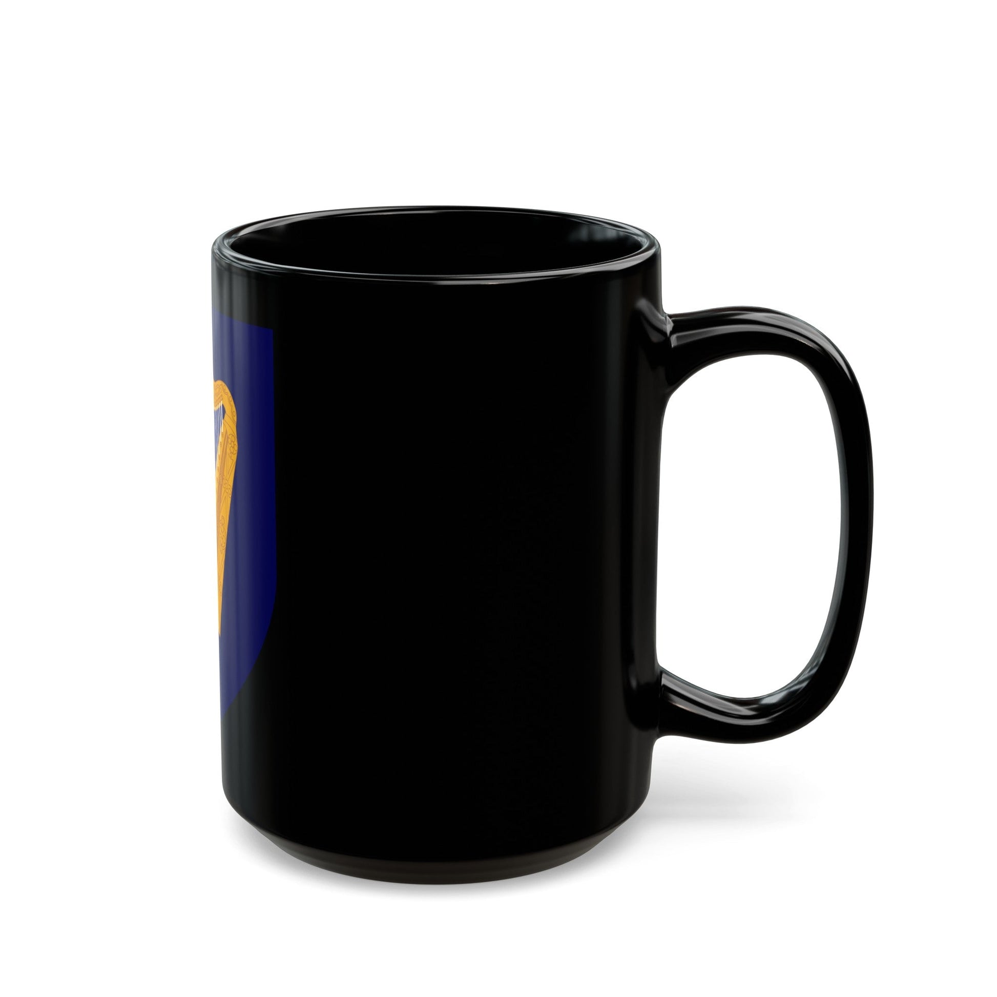 Coat of arms of Ireland - Black Coffee Mug-The Sticker Space