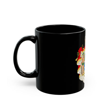 Coat of arms of Joachim, Prince of Denmark - Black Coffee Mug-The Sticker Space