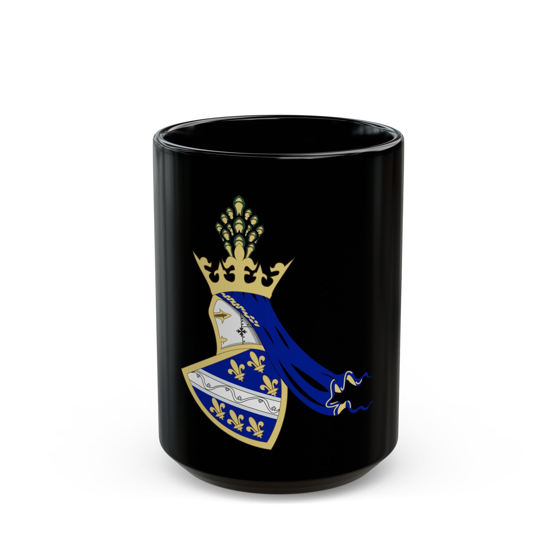 Coat of arms of Kingdom of Bosnia - Black Coffee Mug-15oz-The Sticker Space