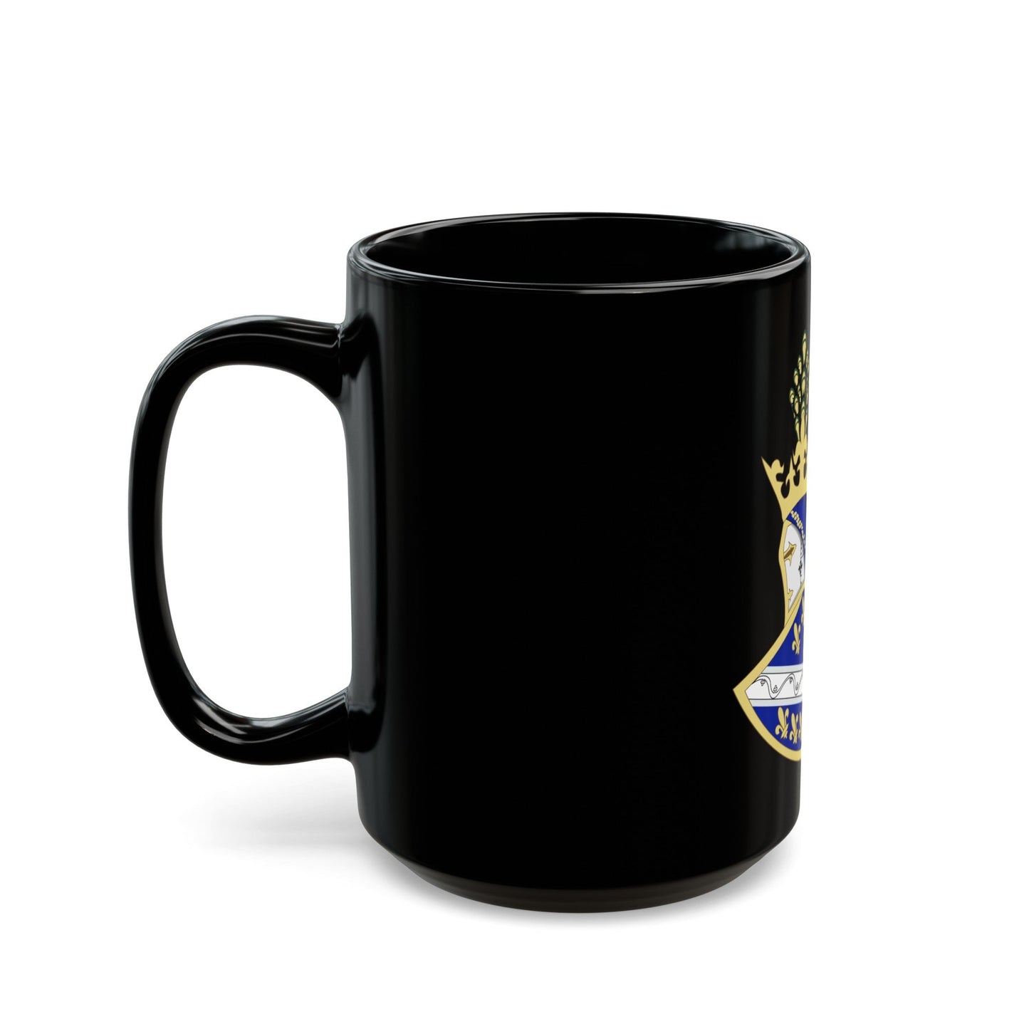 Coat of arms of Kingdom of Bosnia - Black Coffee Mug-The Sticker Space