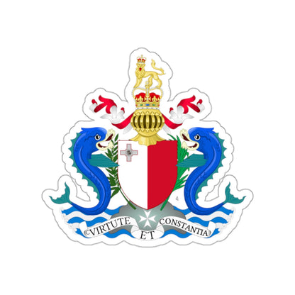 Coat of arms of the Governor-General of Malta (1964–1974) STICKER Vinyl Die-Cut Decal-White-The Sticker Space