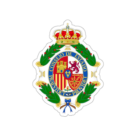Coat of Arms of the Spanish Council of State STICKER Vinyl Die-Cut Decal-White-The Sticker Space