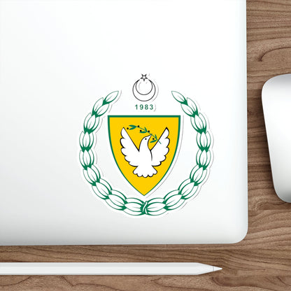Coat of arms of the Turkish Republic of Northern Cyprus STICKER Vinyl Die-Cut Decal-The Sticker Space