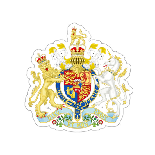 Coat of Arms of the United Kingdom (1801-1816) STICKER Vinyl Die-Cut Decal-White-The Sticker Space