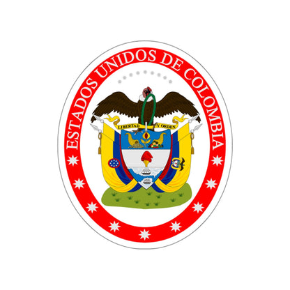 Coat of arms of the United States of Colombia STICKER Vinyl Die-Cut Decal-White-The Sticker Space