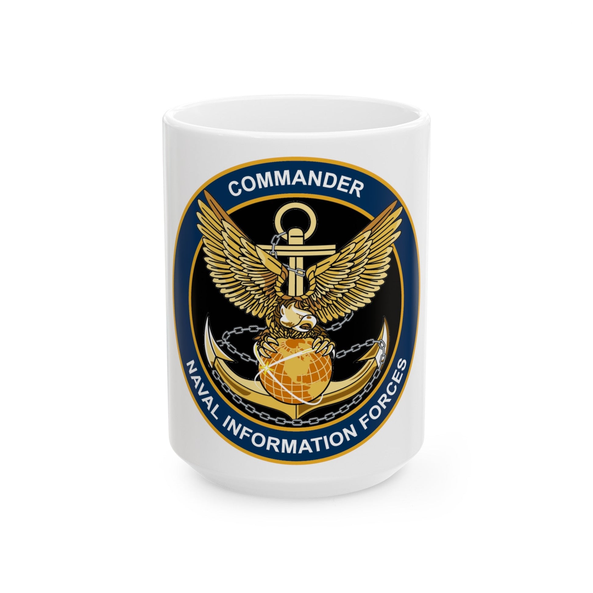COM NAVIFOR (U.S. Navy) White Coffee Mug-15oz-The Sticker Space