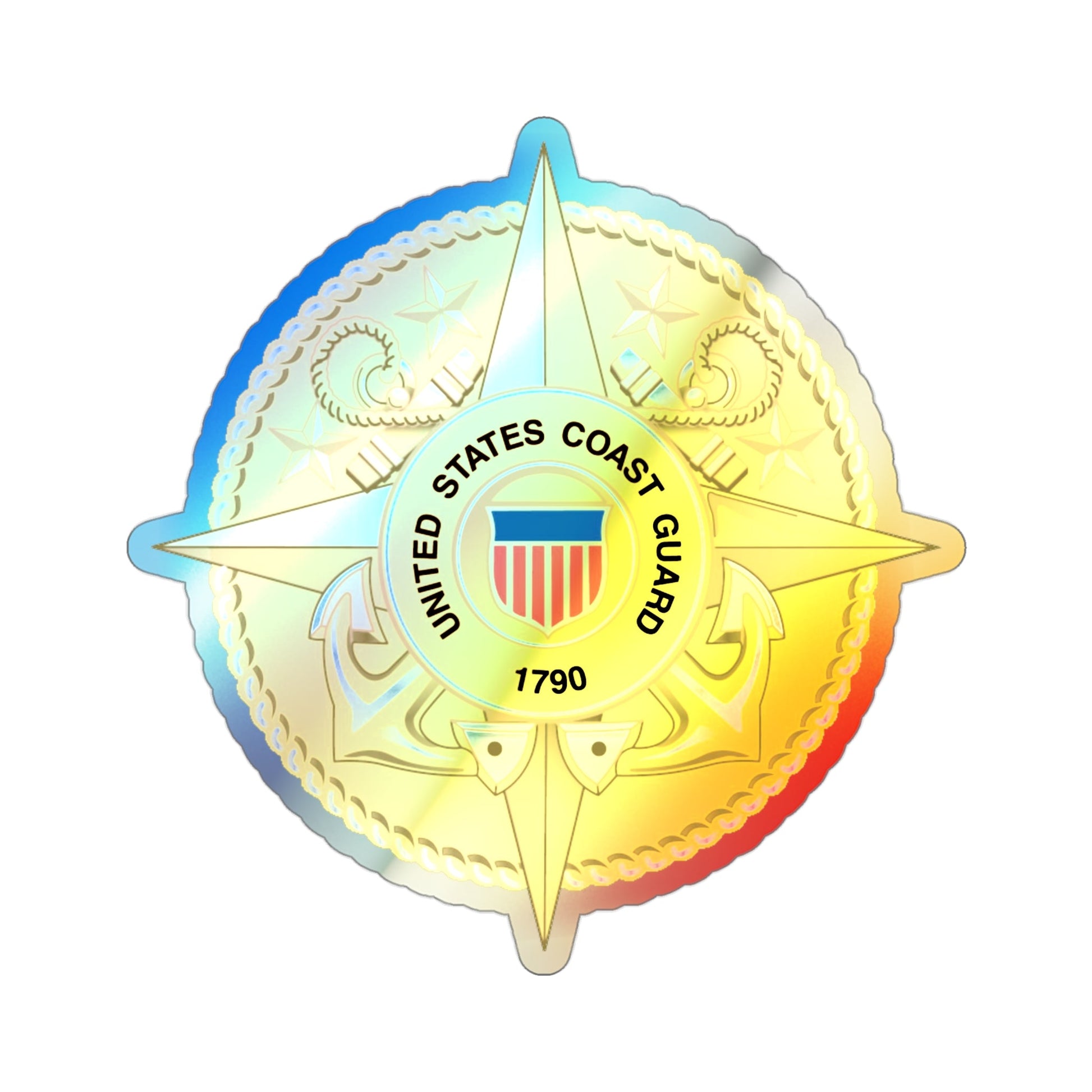 Commandant Staff (U.S. Coast Guard) Holographic STICKER Die-Cut Vinyl Decal-3 Inch-The Sticker Space
